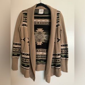 Aztec cardigan sweater. Size small